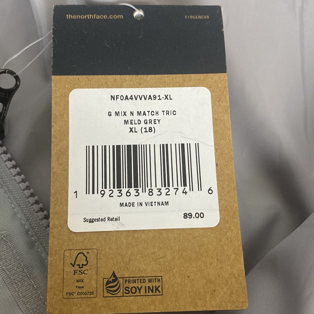 THE NORTH FACE Girls Mix-N-Match Dryvent Waterproof Jacket Grey Size XL. - Picture 7 of 10